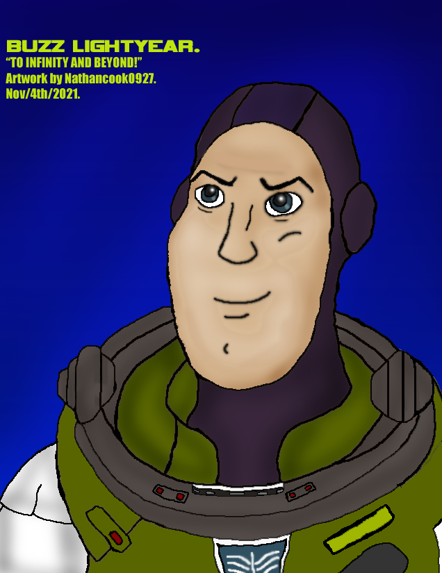 buzz lightyear drawing to infinity and beyond